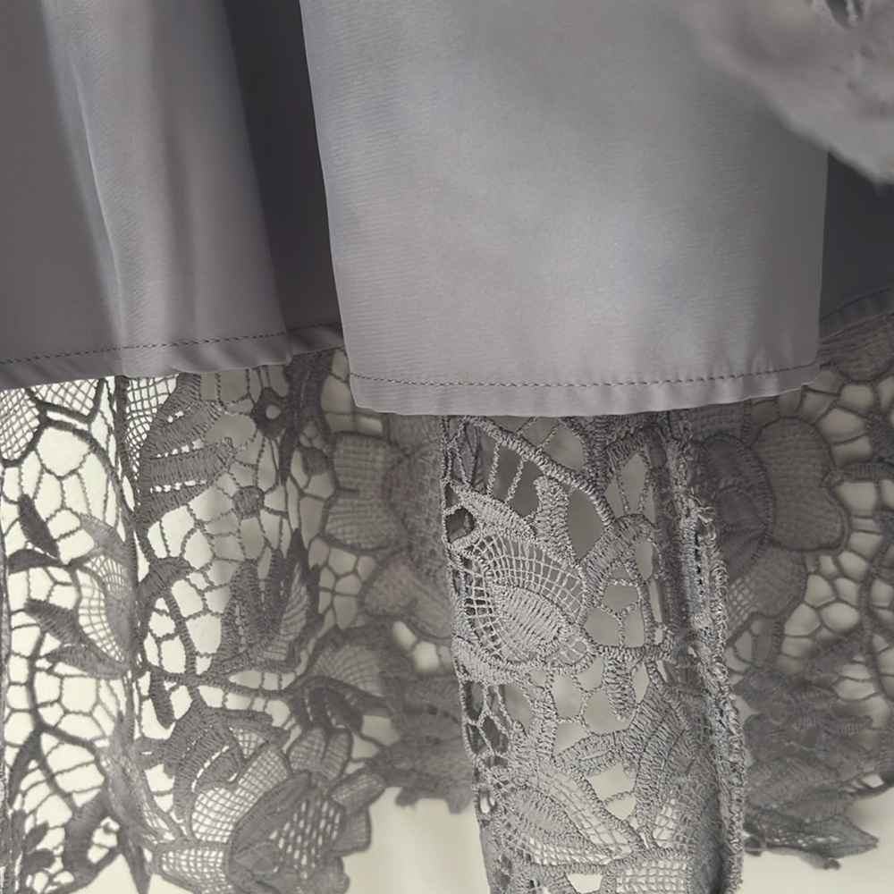 Lace Midi Dress, Self-Portrait-esque, Event Dress. US S, Grey - Picture 8 of 12